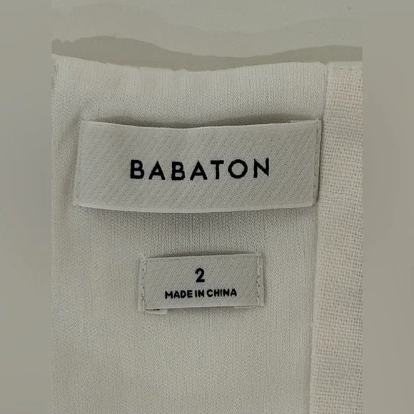 Babaton White Linen Blend Mini Dress size 2 - Picture 4 of 6